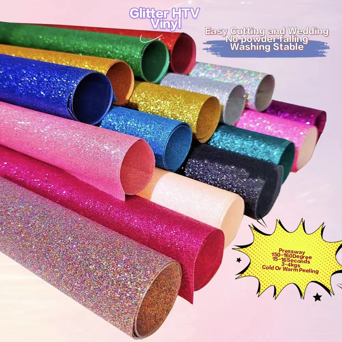 Glitter Vinyl Roll - CHEONET HTV --- 글리터 열전사 비닐