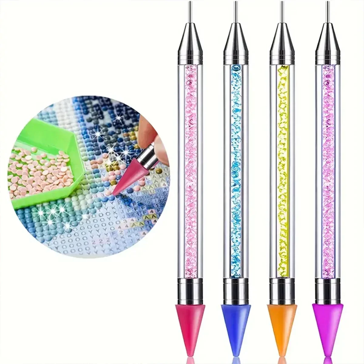 Embroidery Craft - 왁스리스 다이아몬드 페인팅 도구, 더블 팁