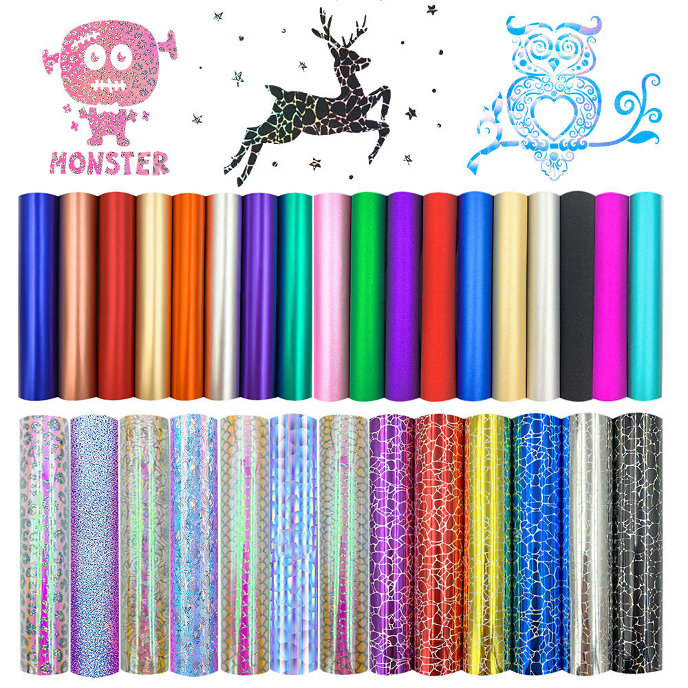 Glitter Vinyl Roll - 홀로그램 반짝이 접착제 공예 비닐 필름